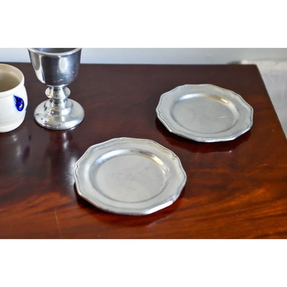 Wilton Armetale Pewter Bread Plates, Set of 2, 6 Inch, Columbia PA RWP